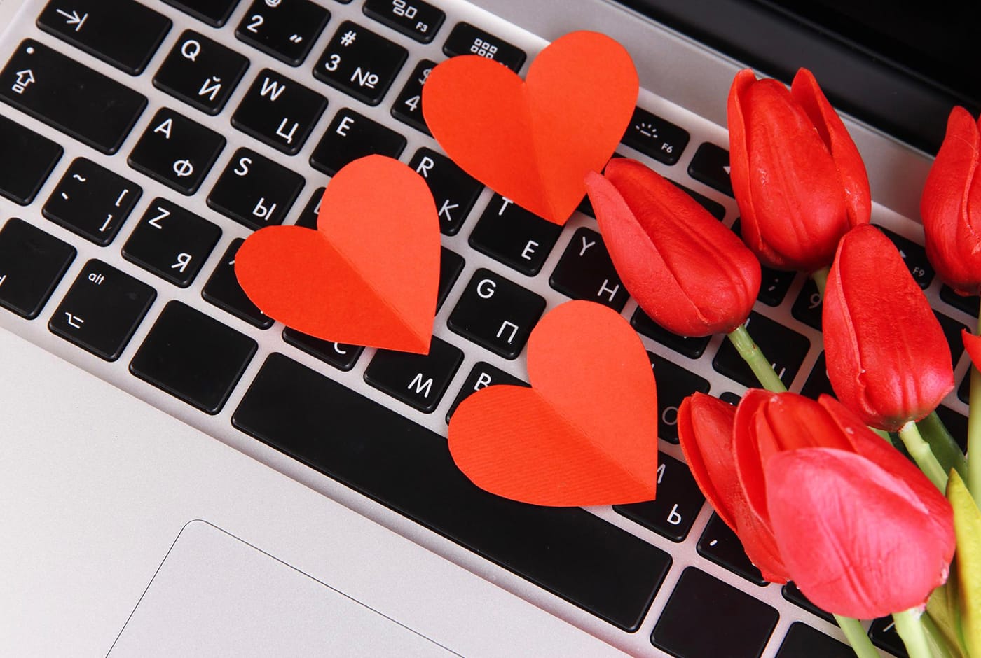 Adult protecting themselves from romance scams online