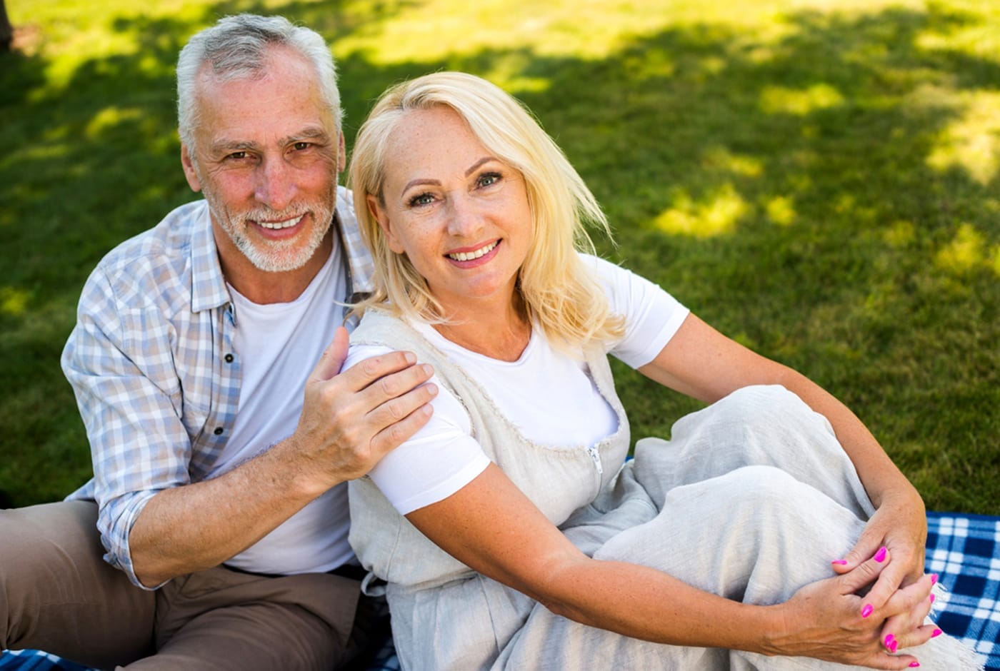 Mature couple having a meaningful conversation